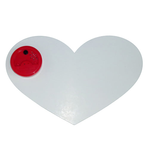 Heart Shaped Dry Wipe Boards - Pack of 10