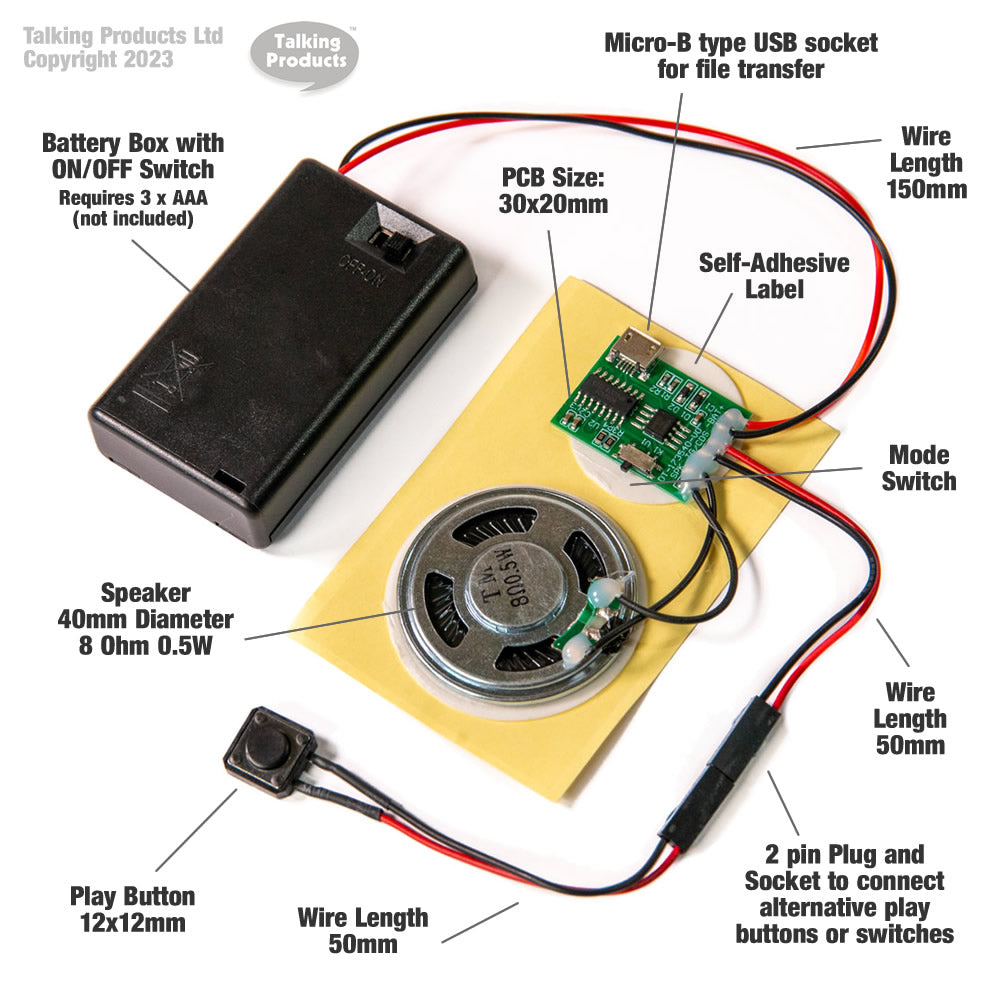 MP3 sound chip module Features - Design technology projects