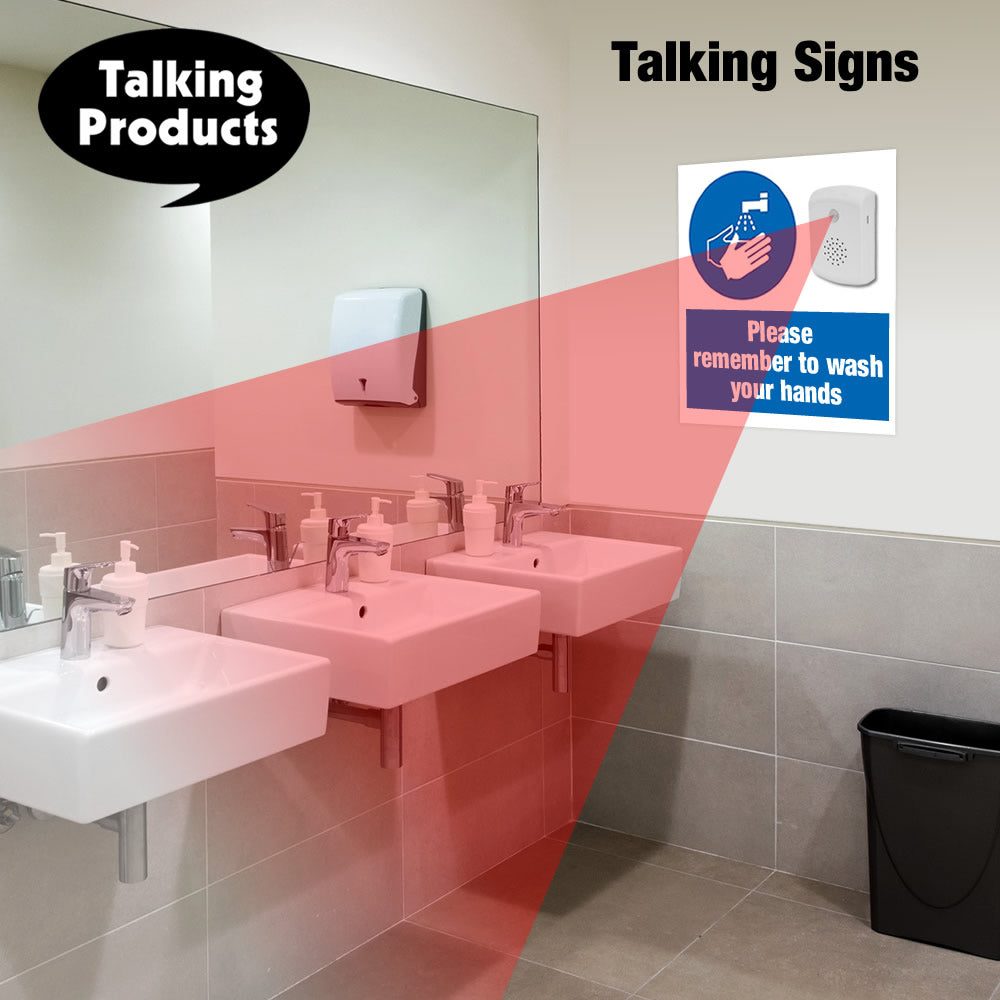 Hand Wave Sensor Signage Talking Signs with PIR Motion Sensor - Talking Posters - Audio Signs ...