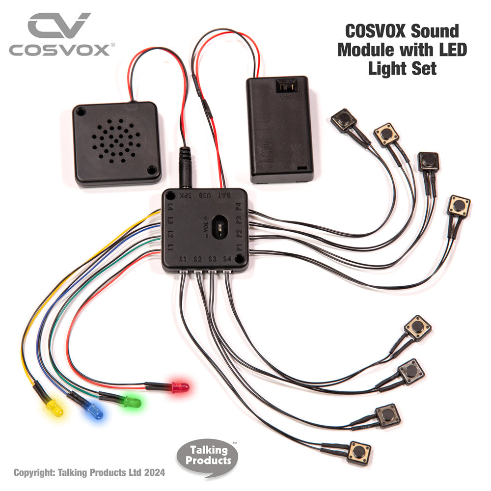 LED Lights for MP3 Sound Module - Set of 4 Colours with ON-OFF buttons ...