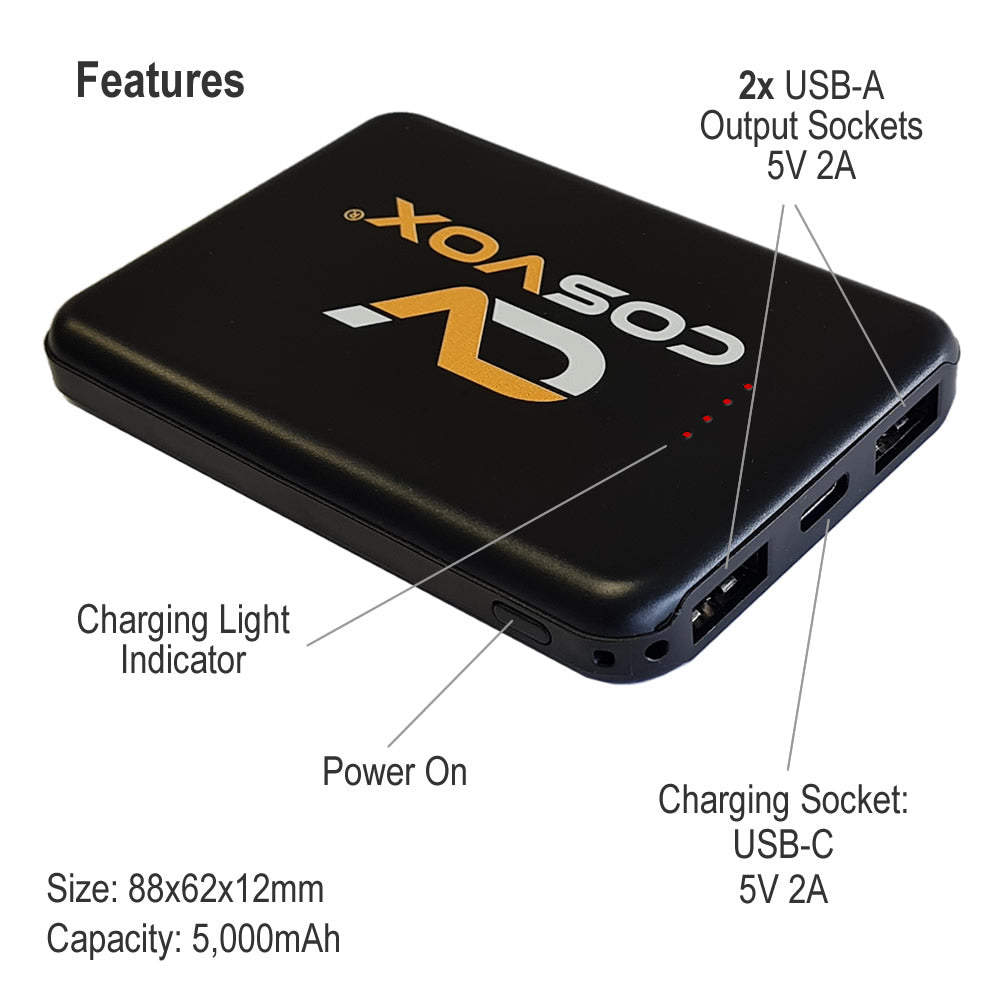 COSVOX Power Bank 5000mAh - Features