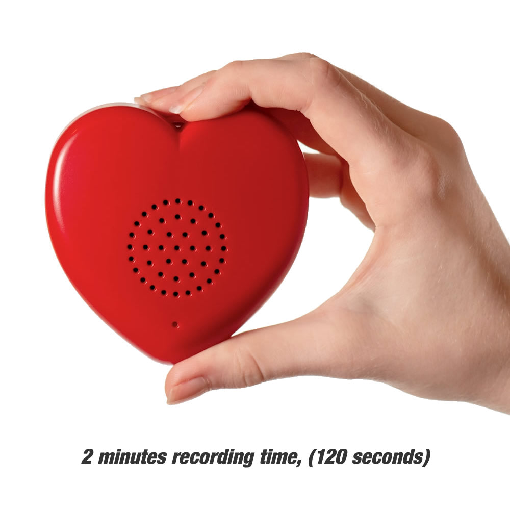 Talking Heart Voice Recorder, record your own voice message. Talking Teddy Bears