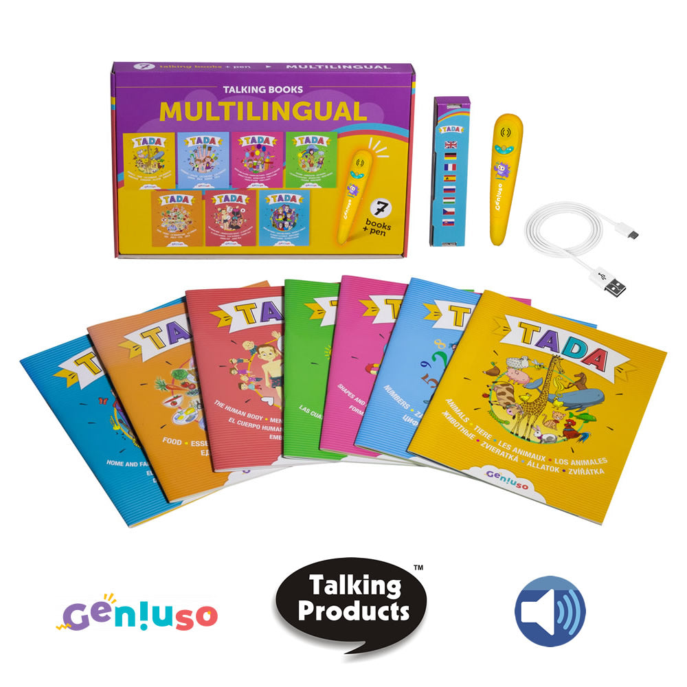 TADA Multilingual Talking Pen with 7 Activity Books