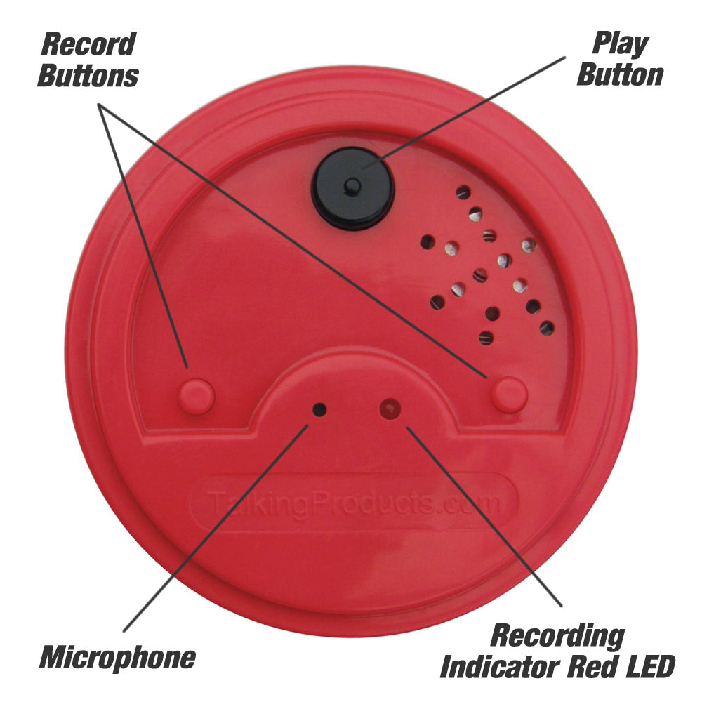 Red Talking Tins Features