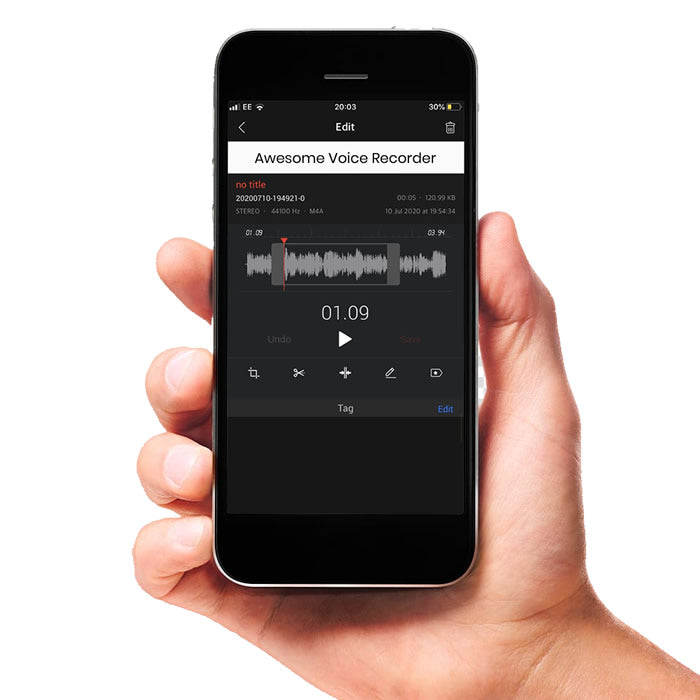 Apple MP3 Voice Recorder App