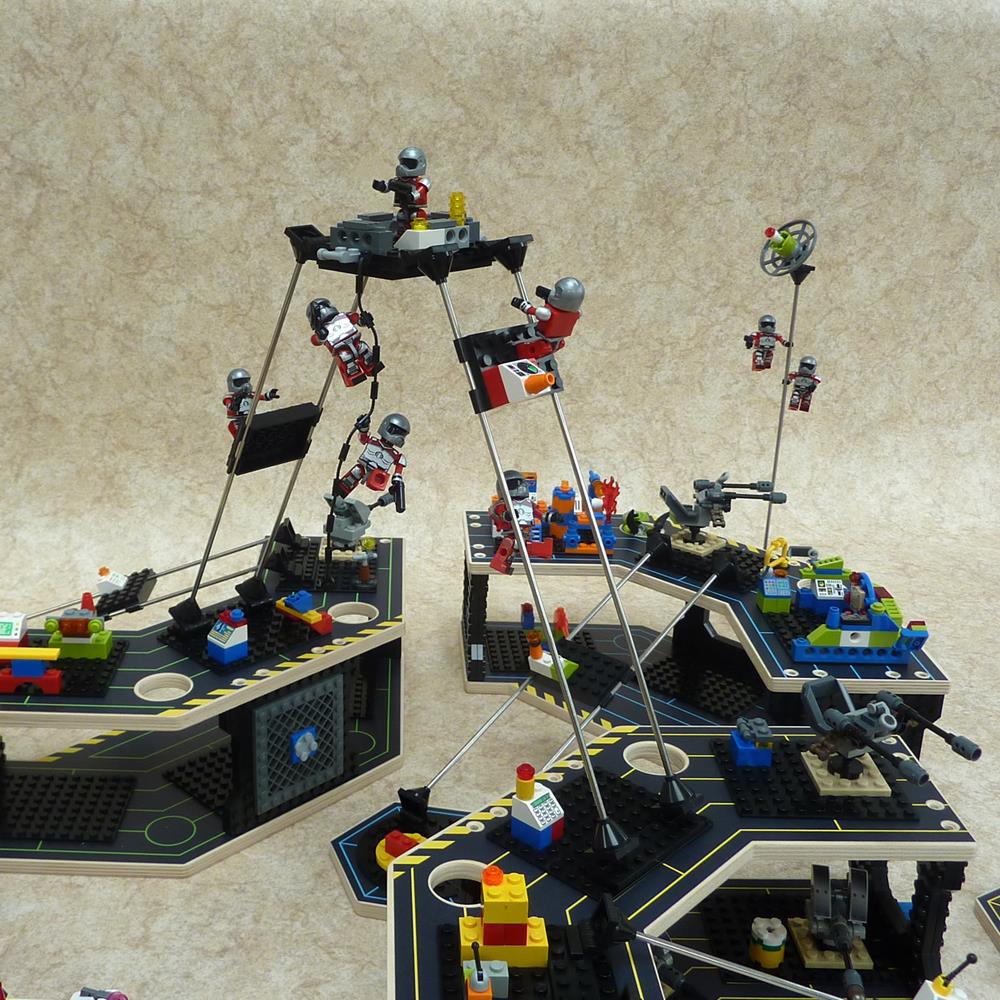 Base Ace Transporter Platform - Compatible with LEGO, MEGA-BLOKS