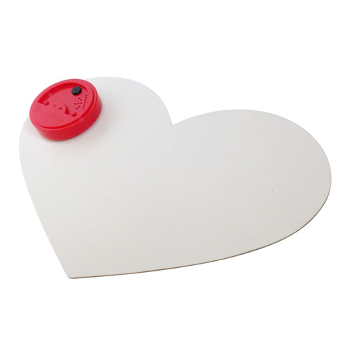 Heart Shaped Dry Wipe Boards - Pack of 10
