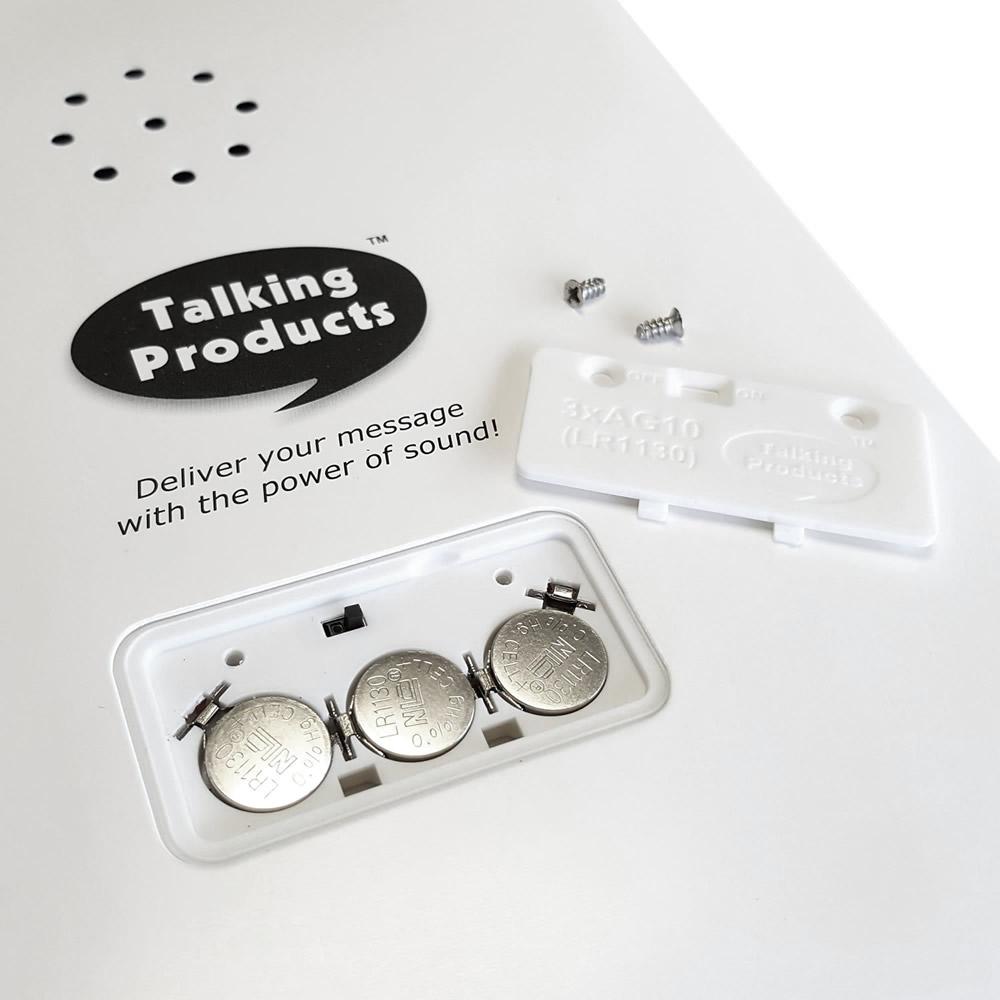 Talking Card with replaceable batteries