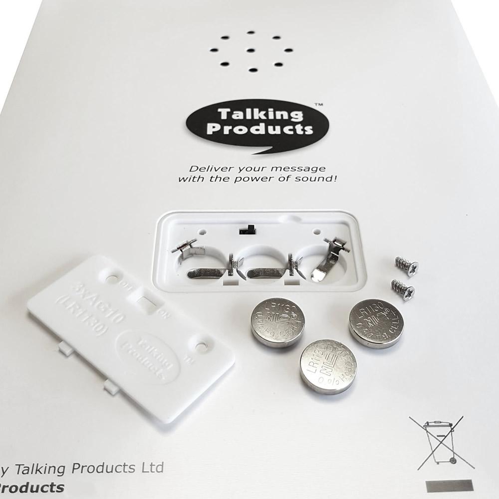 Recordable Greeting Card with replaceable batteries