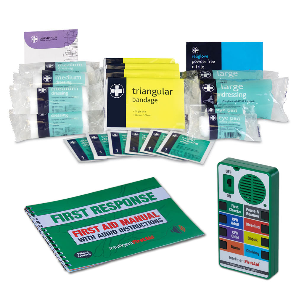 Talking First Aid Kit contents Intelligent First Aid