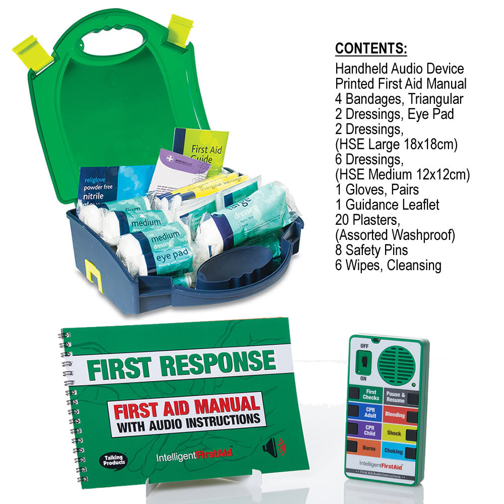 Talking First Aid Kit contents by Intelligent First Aid