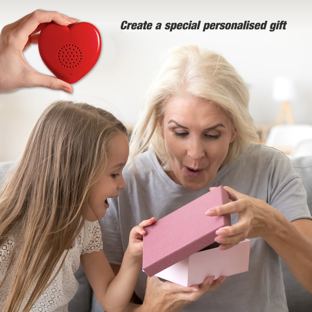 Talking Heart Voice Recorder, record your own voice message. Talking Gift Box