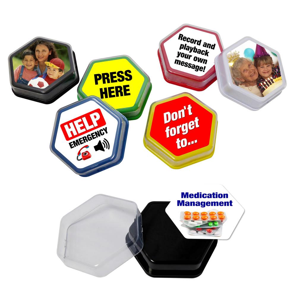Tile Recordeer Talking Tile - Recordable Button for Independent Living - Memory Aid ...
